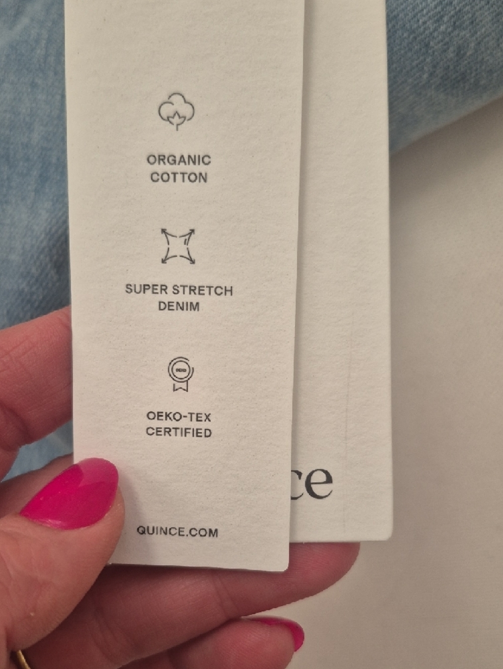 Quince Light Blue Wide-Leg Jeans - Picture 6 of 7